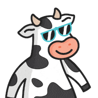 NevadaMilk milk dairy dancing cow i love the 90s Sticker