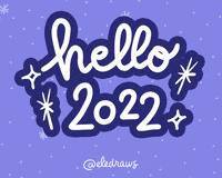 New Year Hello GIF by Eledraws (Eleonore Bem)