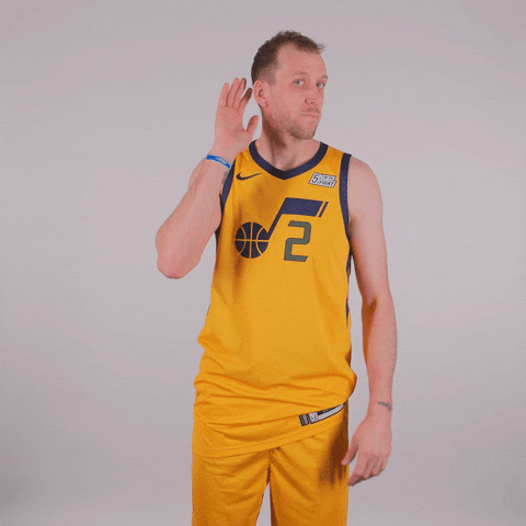 Cant Hear You Joe Ingles GIF by Utah Jazz