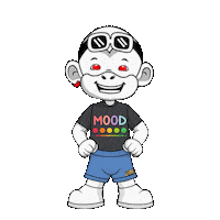Mood White Monkey Sticker by Zhot