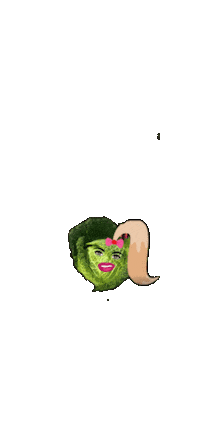 Funny Girl Ponytail Sticker