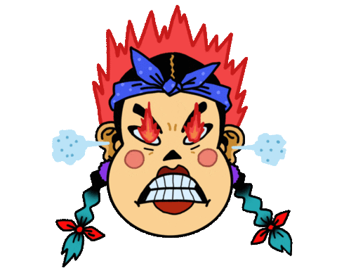 angry girl Sticker