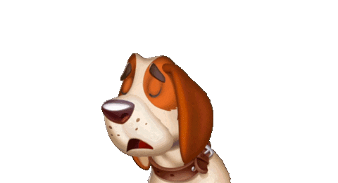 Sad Bull Dog Sticker by Word Farm Adventure