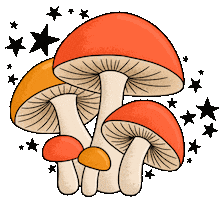 Red Orange Stars Sticker