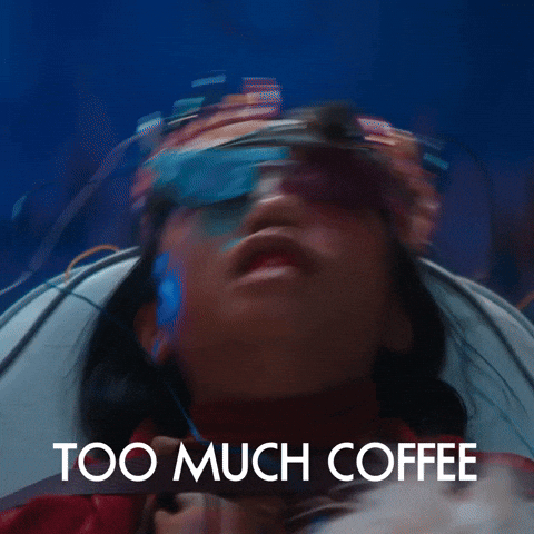 Happy Too Much Coffee GIF by The Rainbow Bridge