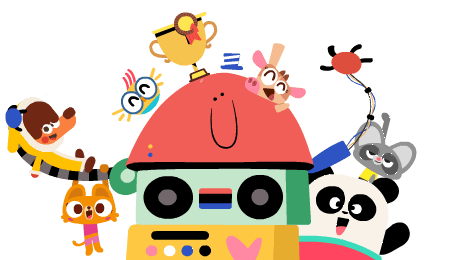 Happy Kids Sticker by Lingokids