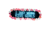 Balcony kiss girls running america Sticker