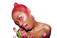 Pink Woman Sticker