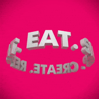 iposdesign 3d render eat sleep create repeat GIF