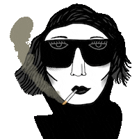 Illustration Smoking Sticker