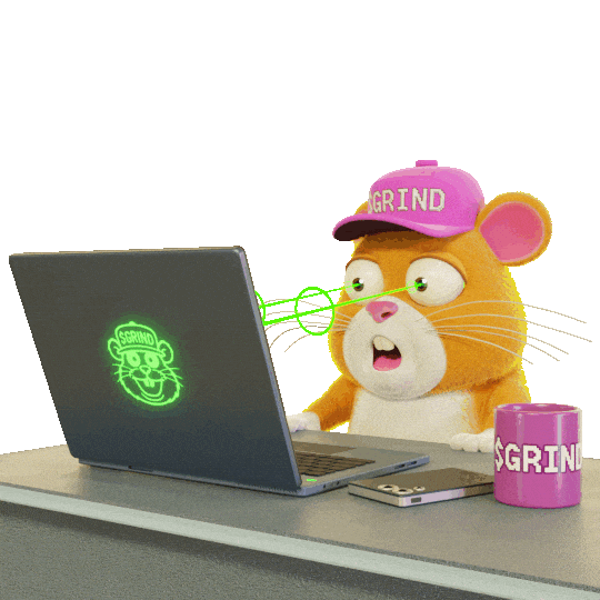 Hamster Mesmerizing Sticker by Grind