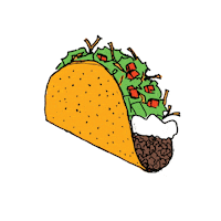 taco bell illustration Sticker by Flighthouse