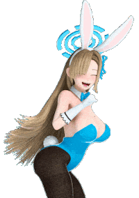 Dancing Girl Bunny Sticker