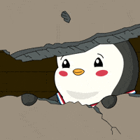 Scared Penguin GIF by Pudgy Penguins
