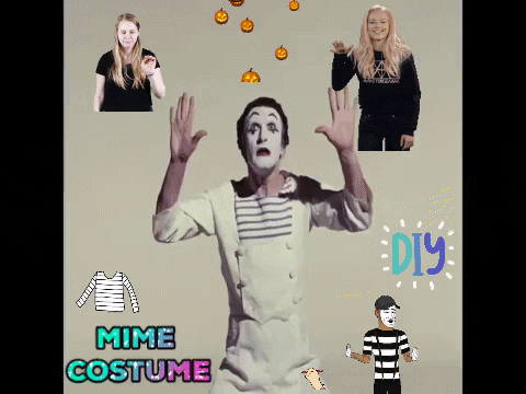dearcreatives giphygifmaker giphyattribution mime mime costume GIF