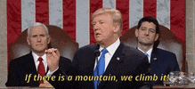 donald trump if there is a mountain we climb it GIF by State of the Union address 2018