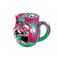 Face Mug Sticker by Nico Daunt