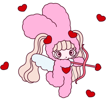 Valentine うさぎ Sticker by mineco