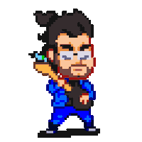 Pixel Rock Sticker by Metarupx