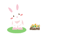 Happy Birthday Bunny Sticker by Alamii Food