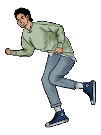 Running Man Giraffe Sticker