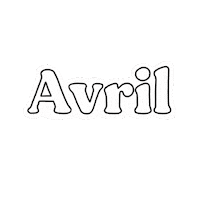 Black And White April Sticker