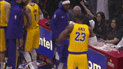 los angeles hug GIF by NBA