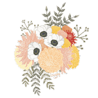 thealphabetj flower bouquet flower art thealphabetj the alphabet journal Sticker