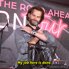 aborddelimpala giphyupload jared padalecki job done aborddelimpala GIF