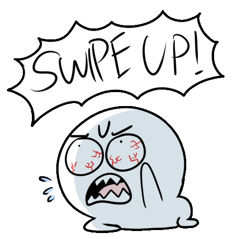 scream swipe Sticker by Komikman