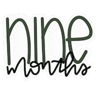 Nine Months Baby Sticker