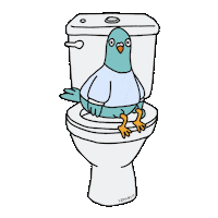 Toilet Pigeon Sticker