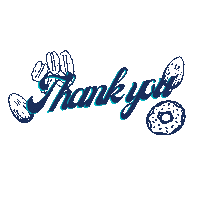 Thanks Thank You Sticker by Kinetic Kitchen