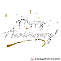 Celebrate Happy Anniversary Sticker by sendwishonline.com