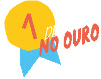 Number 1 Gold Sticker by Colégio Marista