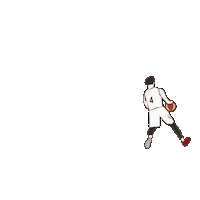 Korean Basketball Running Sticker