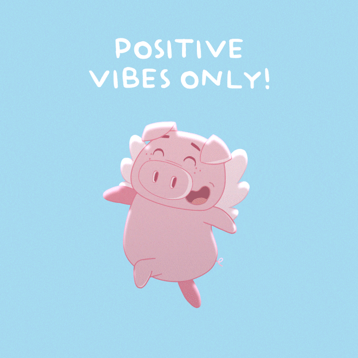 Happy Flying Pig GIF by PositivelyPigasus
