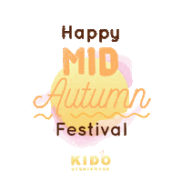 kidostudiowear autumn lantern mooncake fullmoon Sticker