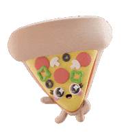 Happy Pizza Time Sticker by Bijou Buni