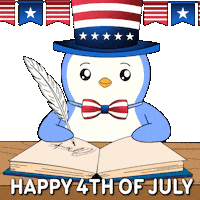 4Th Of July Penguin Sticker by Pudgy Penguins