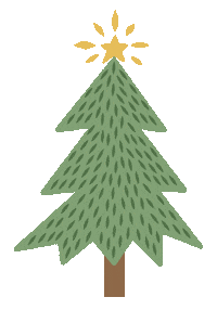Happy Christmas Tree Sticker