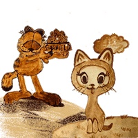 Cartoon Garfield The Cat Sticker