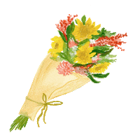 Functun flowers flower bouquet yellow flowers functun Sticker