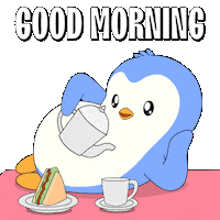 Good Morning Penguin Sticker by Pudgy Penguins
