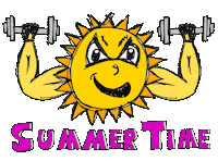 Work Out Summer Sticker by Todd Rocheford