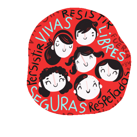 Mujeres Sticker by Maria Jose Da Luz