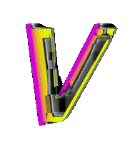 Glitch V Sticker by #BASILIO