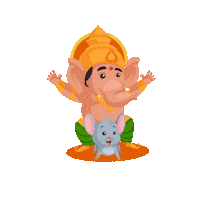 Ganesh Chaturthi Wish Sticker by Creative Hatti