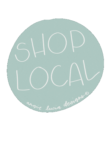 angieluciadesigns shopping shop shop small shop local Sticker