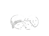 MsSlow love heart kiss couple Sticker